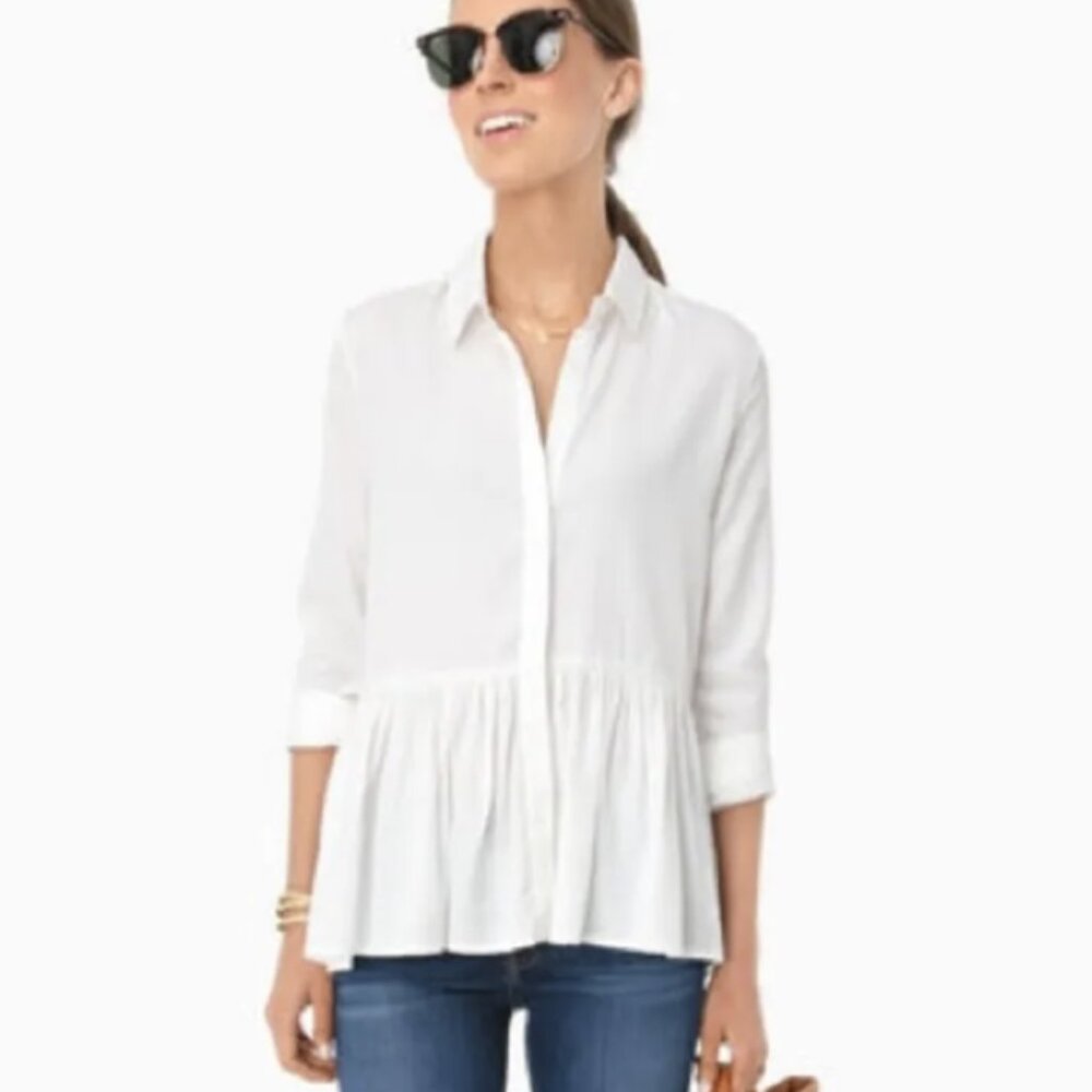 Tuckernuck White Charlotte Blouse - Size Medium
